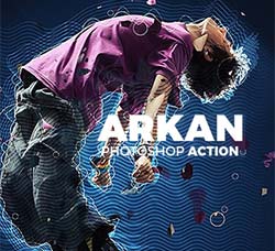 极品PS动作－艺术线条：Arkan Photoshop Action